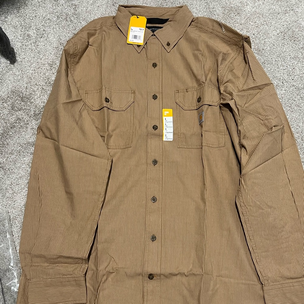 Brand new LARGE TALL Carhart button up shirt men’s